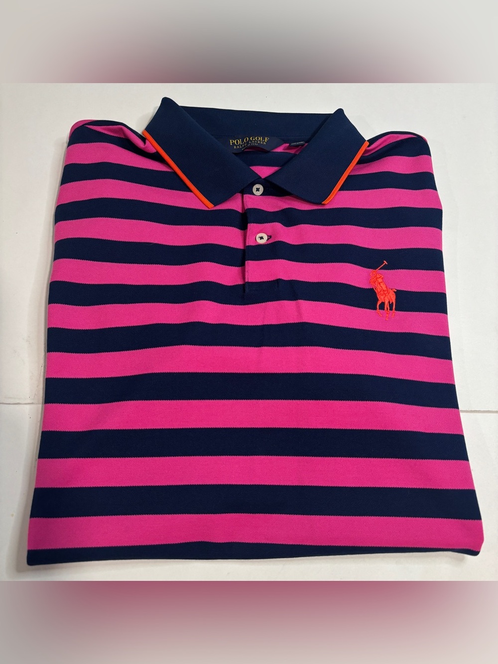 Polo Golf Ralph Lauren Pony Performance Pro Fit XXL Pink Blue